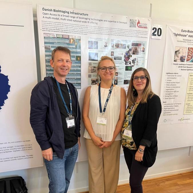 Morten Schallburg Nielsen, Nina Glöckner Burmeister and Anna Lorentzen from Aarhus Bioimaging Core Facility at BNMI in Gothenburg.